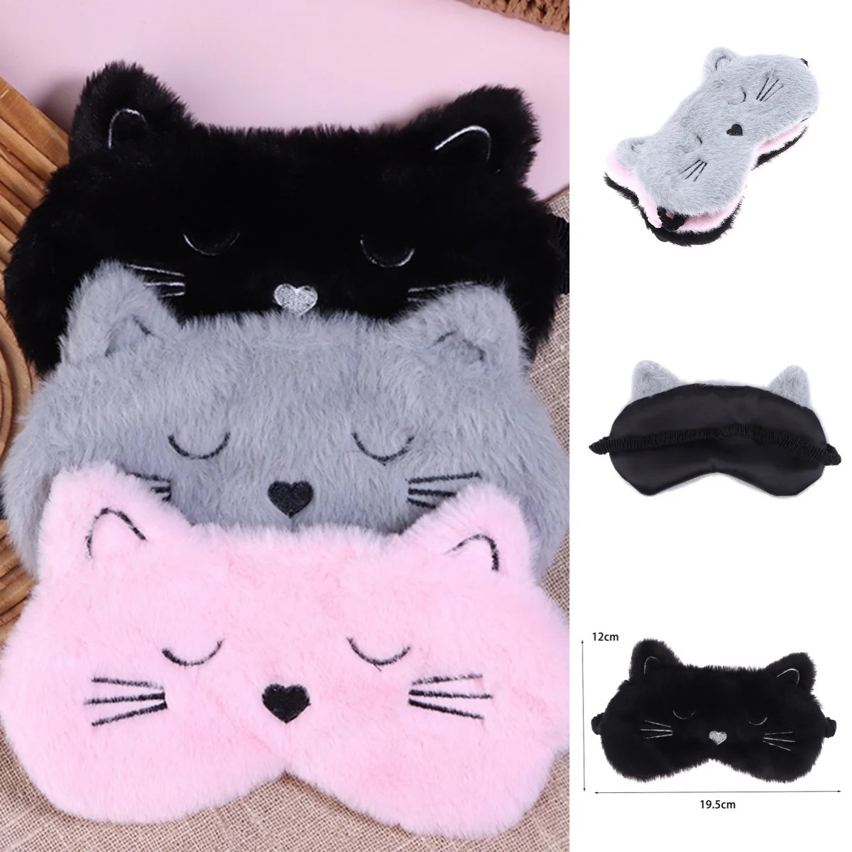 Cute Plush Sleeping Mask Cat Sleep Mask Plush Eye Patch Cute Eye Cover