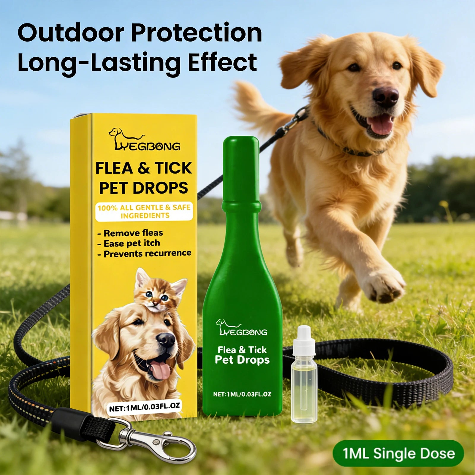 Pet Flea&tick Drops Effectively Repel Fleas Keep Skin Healthy Improve
