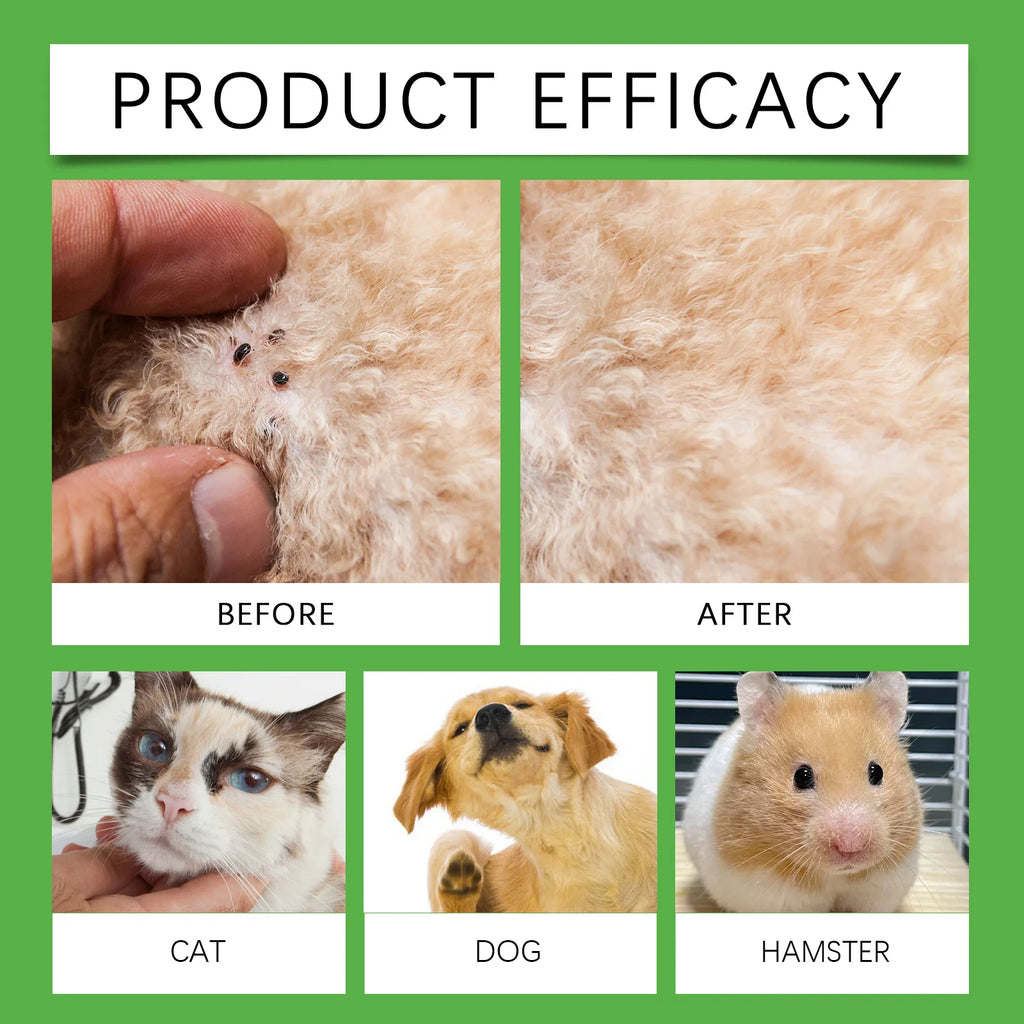 YEGBONG 50ml Pet Flea Mite Defense Spray Hypoallergenic Gentle Coat