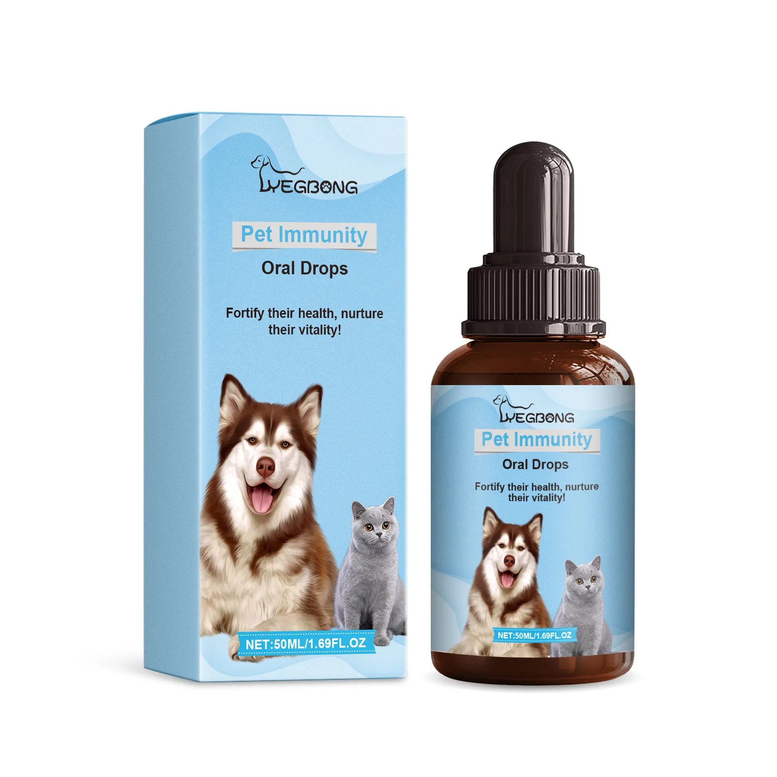 Yegbong Pet Health Drops Cats Dogs Balanced Nutrition Enhance Puppy