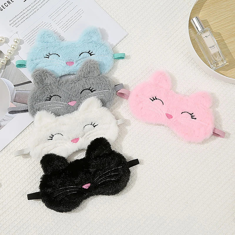 Cute Plush Sleeping Mask Cat Sleep Mask Plush Eye Patch Cute Eye Cover
