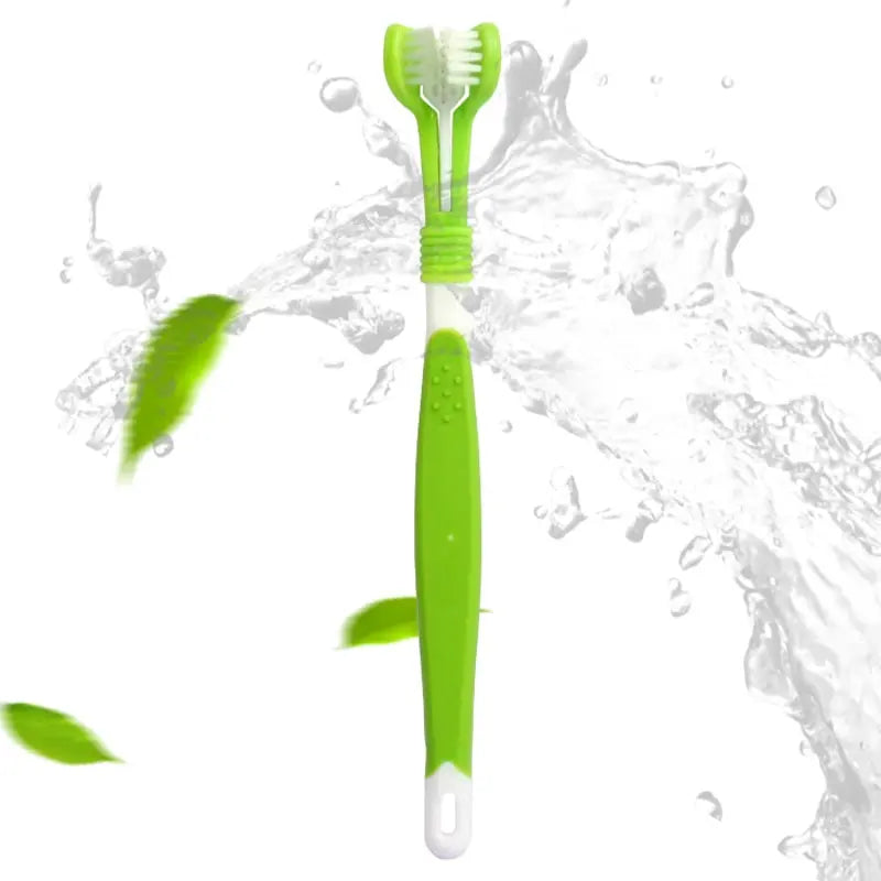 Pet Toothbrush Dog Cleaning Mouth Toothbrush Three Sided Multiangle