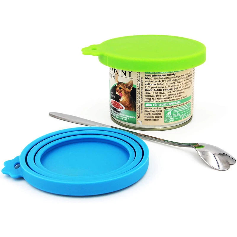 1PC Food Can Lid Silicone Canned Lid Sealed Feeders for Puppy Dog Cat