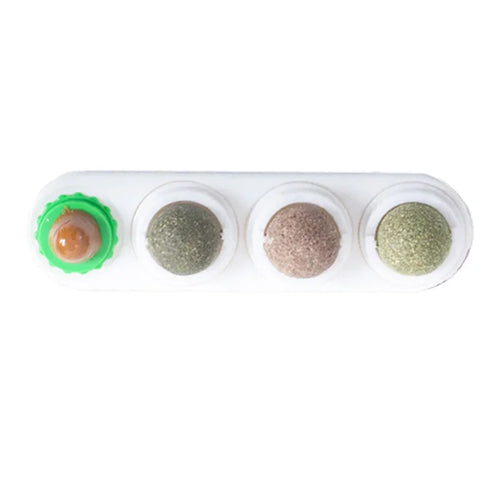 4 in 1 Rotating Catnip Silver Vine Ball Teeth Cleaning Acne Prevention