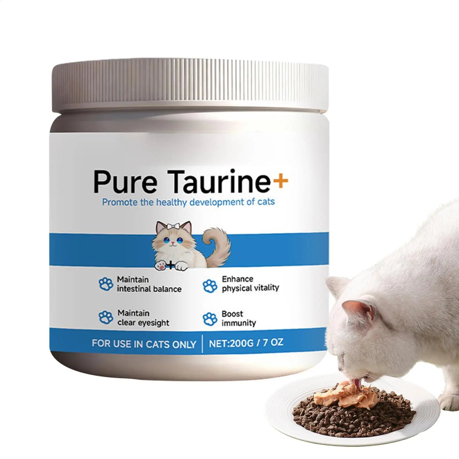 Cat Taurine Powder Support for Pet Heart Health Promote Maintain