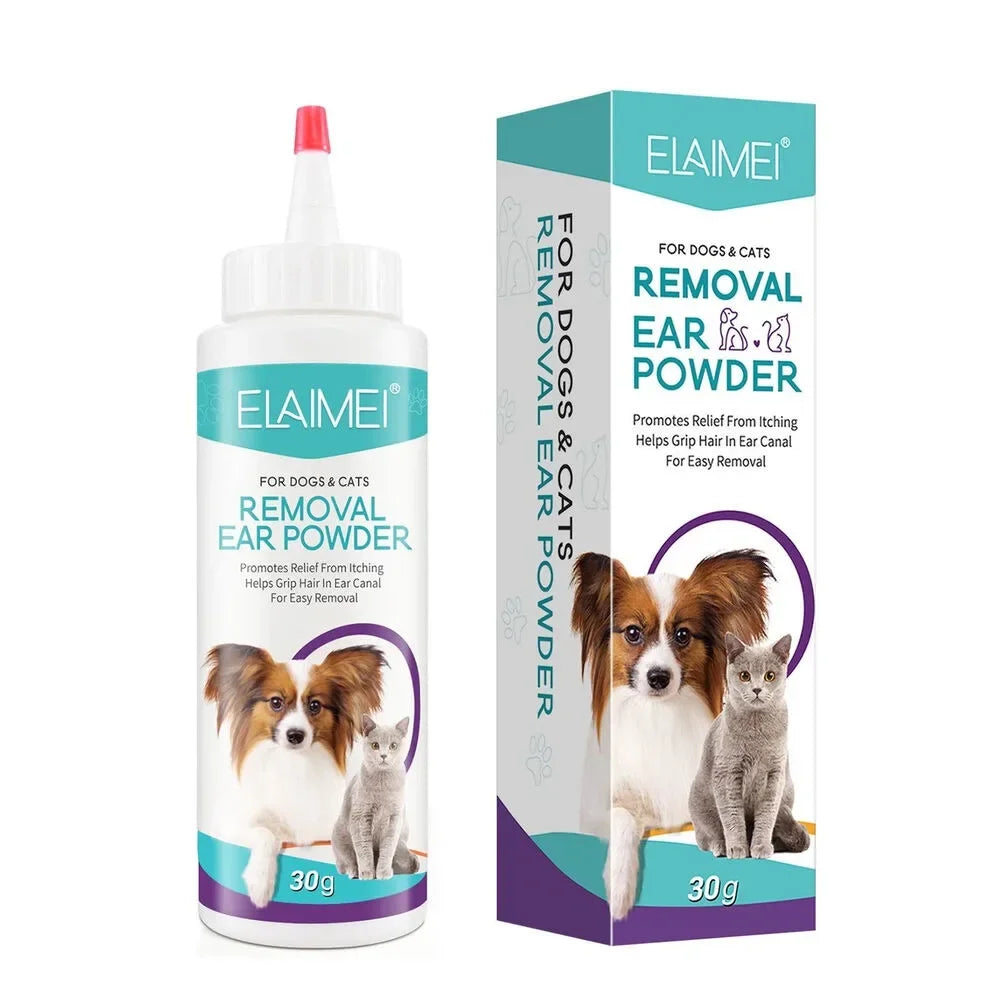 Pet Ear Powder for Dogs and Cats Pet Ear Health Care Easy to Remove
