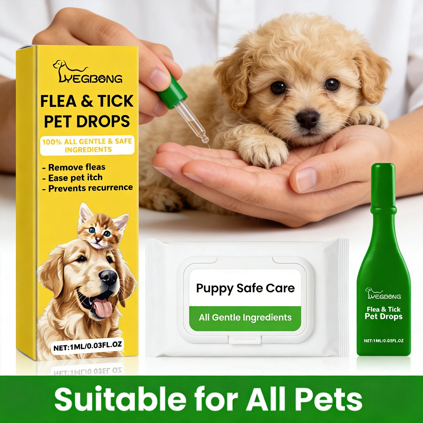 Pet Flea&tick Drops Effectively Repel Fleas Keep Skin Healthy Improve