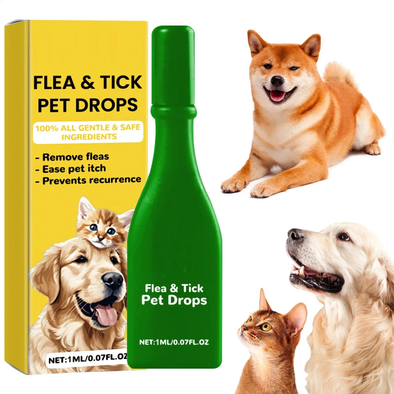 Cat Anti Flea Drops Flea Lice Remove Relieve Skin Itching External