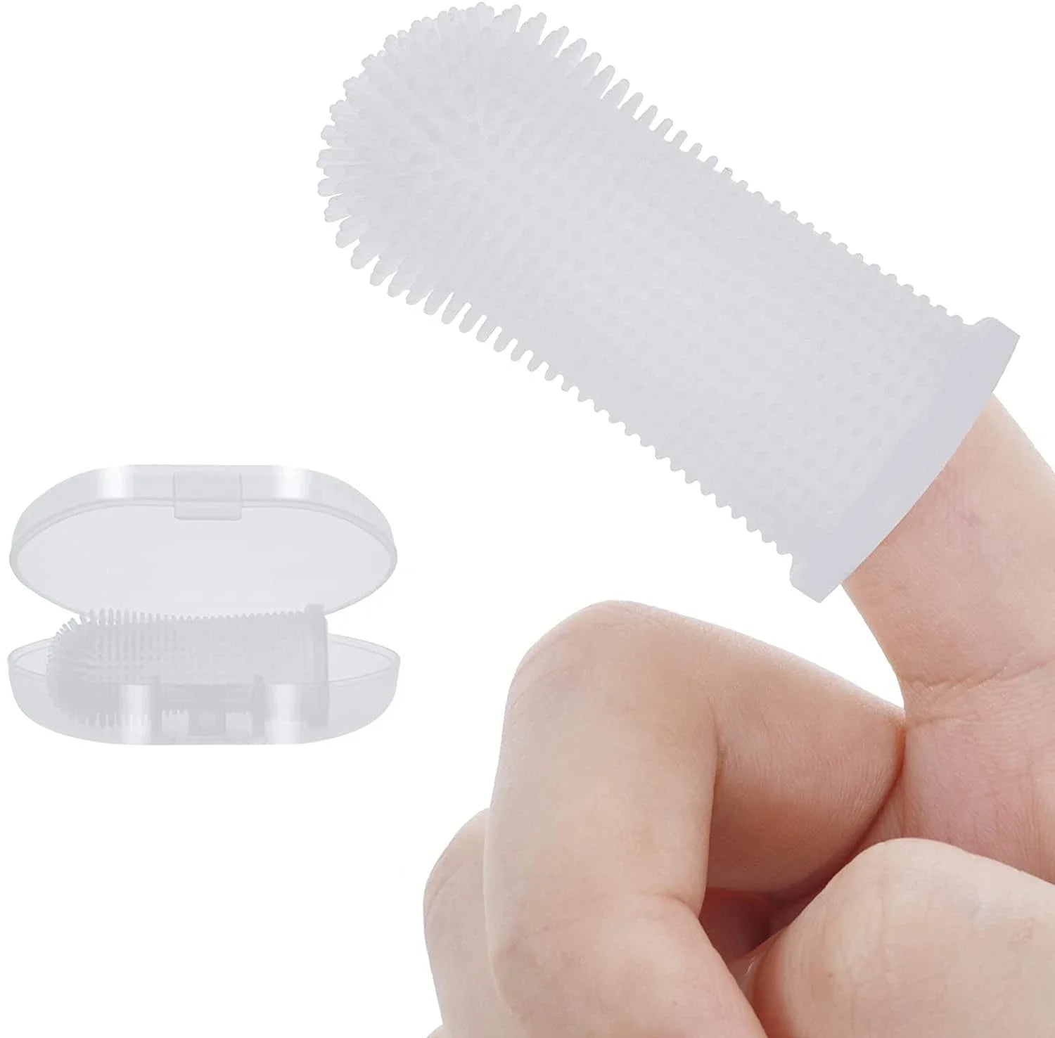 Dog Super Soft  pet Finger Toothbrush Teeth Cleaning Breath Care Nontoxic Silicone Tooth Brush Cat dog toothbrush pet products