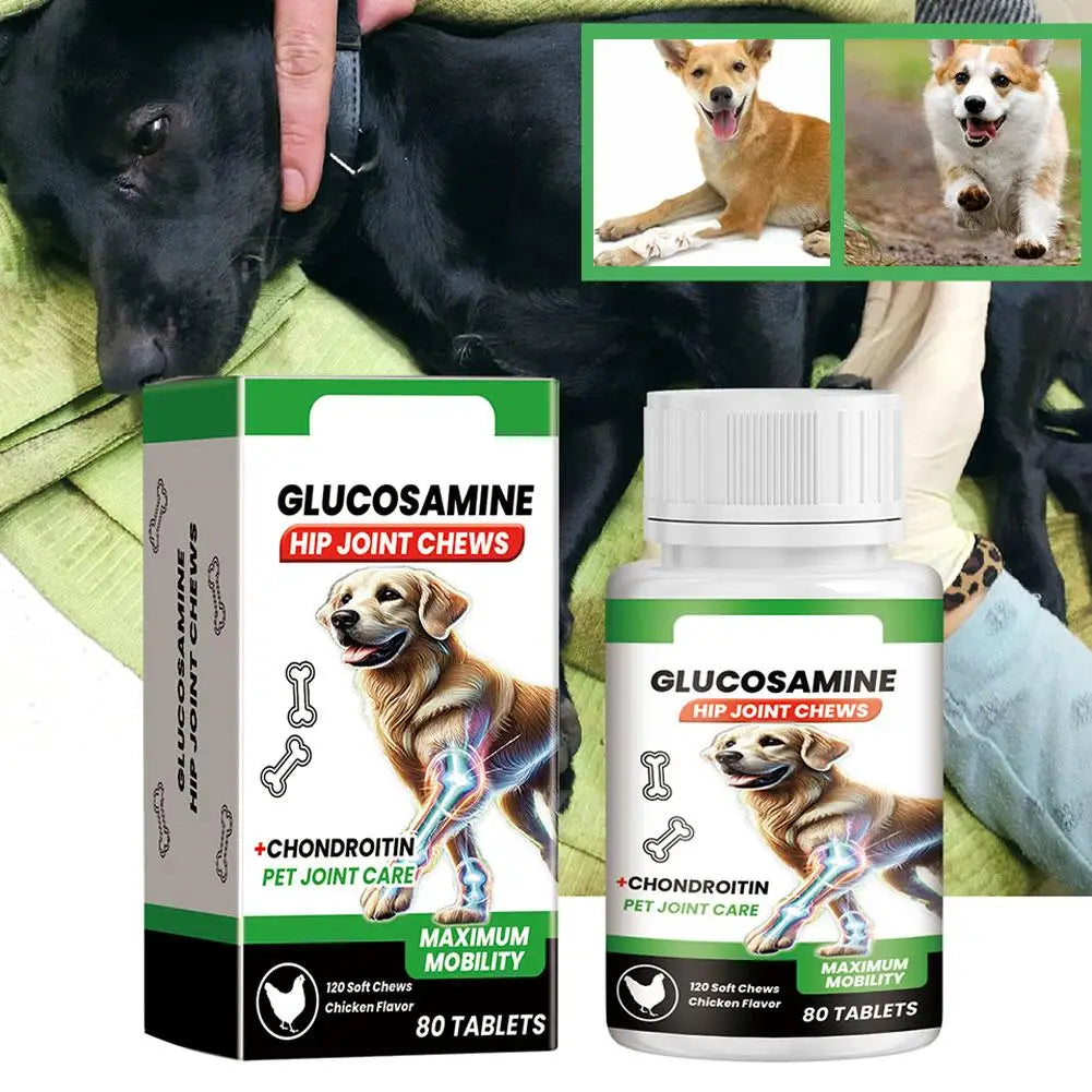 Joint Care Tablets For Dogs Enhance Vitality Supplement Nutrition Chicken Flavor Chondroitin Pet Joint Care Soft Chew 80 Tablets