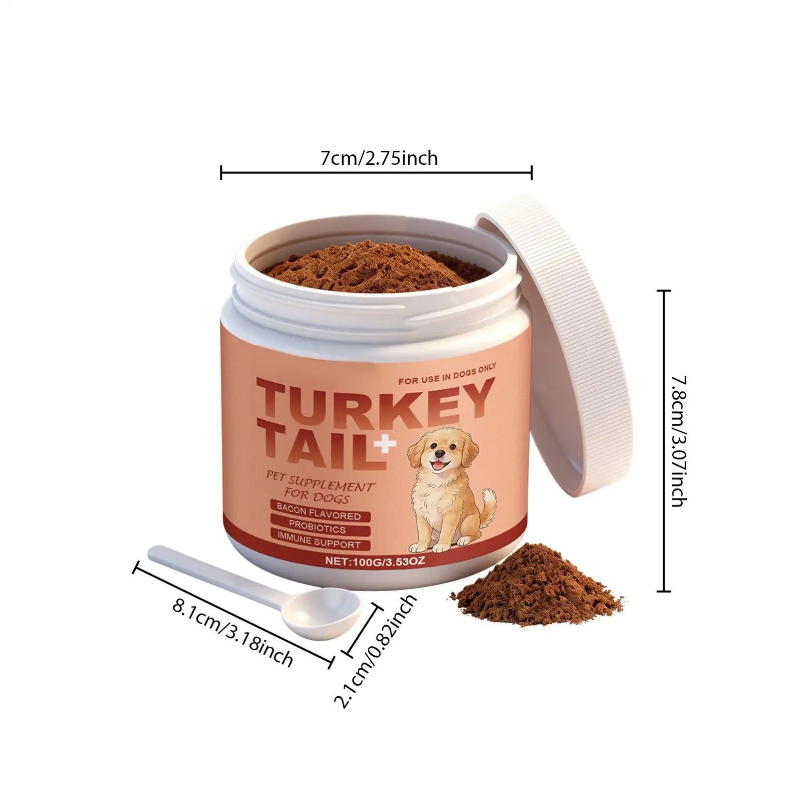 Dog Supplements 100g Skin Dryness Itching Relief Puppy Health Care Supplies Skin and Coat Dog Supplements for Small Medium Large