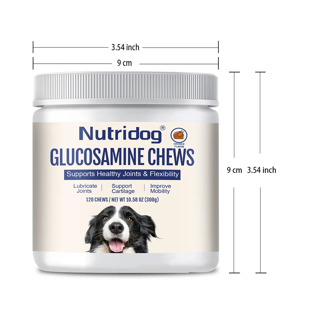 Joint Nutritional Supplement for Dogs, with Glucosamine,Curcumin&MSM, Lubricates Joints, Joint Pain Relief，For Senior Dogs,120ct