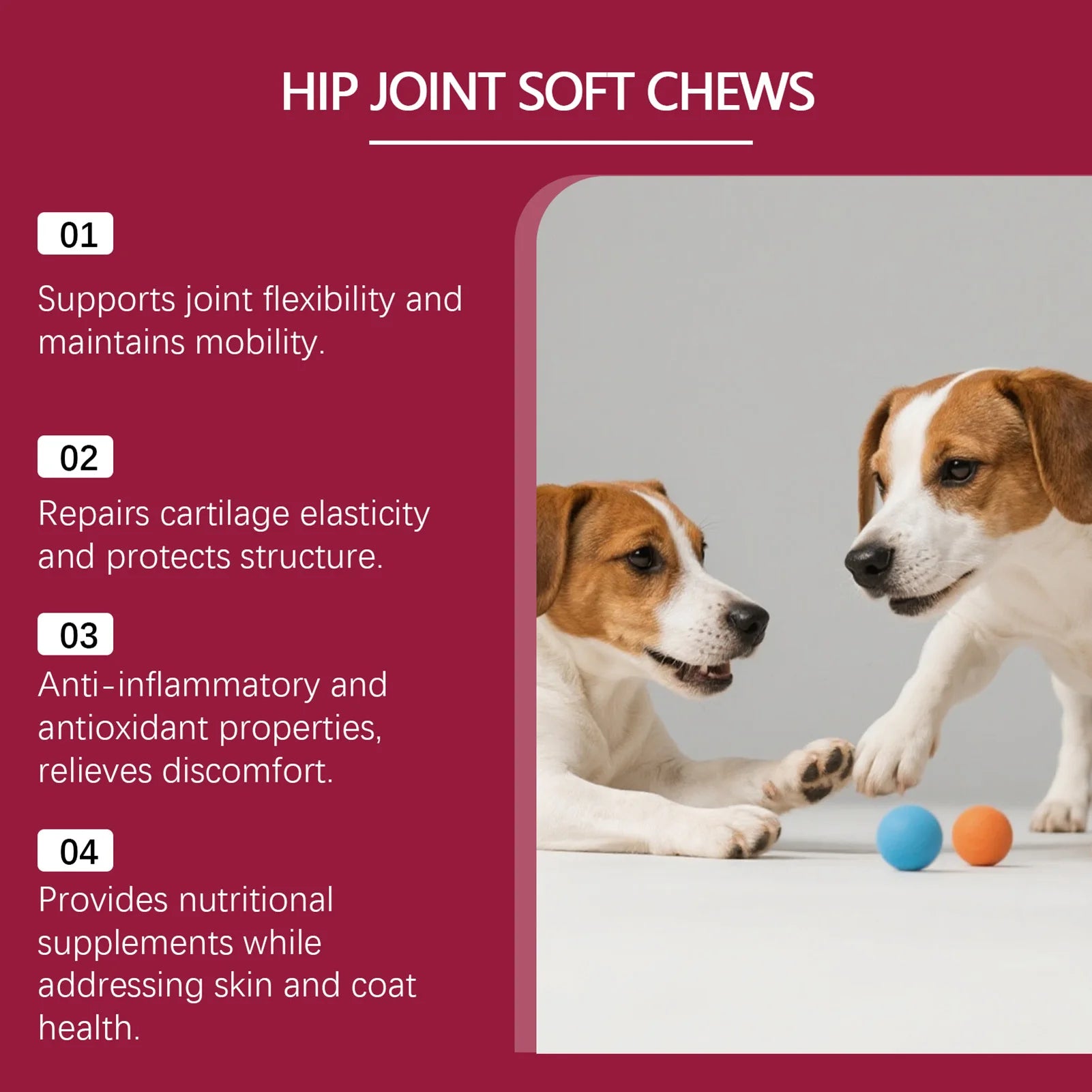 200g Joint Health Supplement For Dogs Relieves Joint Discomfort Stiffness Soft Chews Easy To Give Joint Supplement For Pet Care
