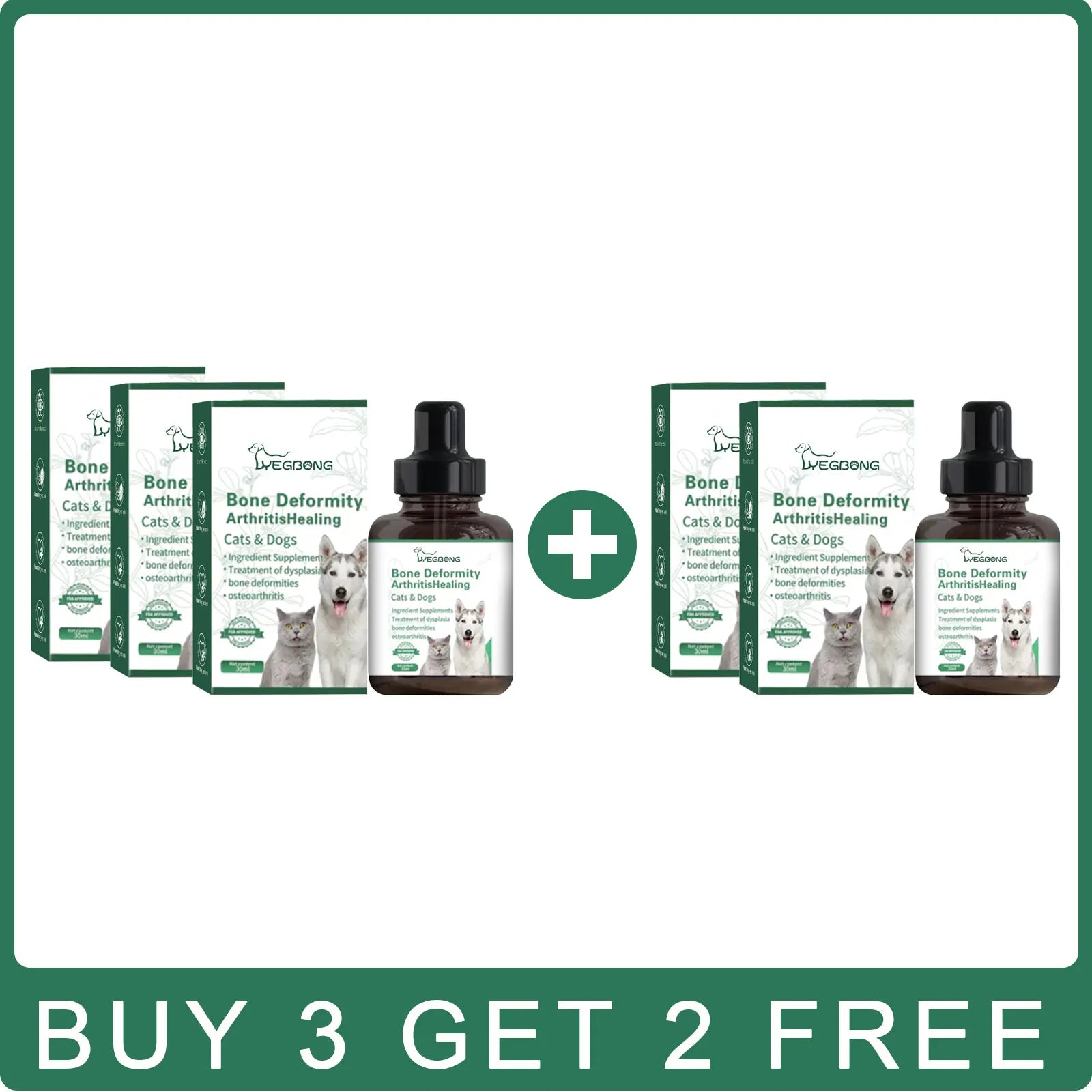 Dog Joint Care Drops Hip Joint Supplement Relieve Joint Discomfort Repair Bone Deformity Heal Arthritis Pet Bone Care Solution
